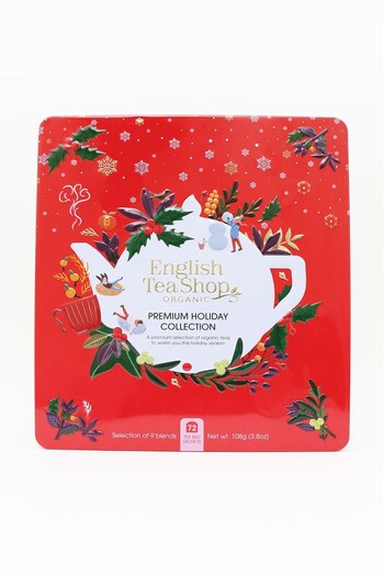 English Tea Shop Premium Holiday Collection Red Gift Tin - 72 Tea Sachets (D51628) | £20