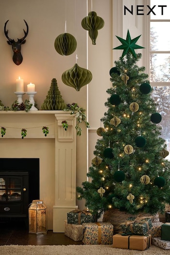 Green Pre Lit Forest Pine 6ft Christmas Tree (D51648) | £99