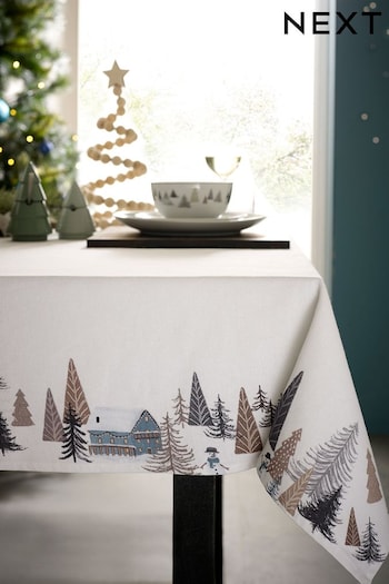 Grey Frost Scene Table Cloth (D51826) | £28 - £36