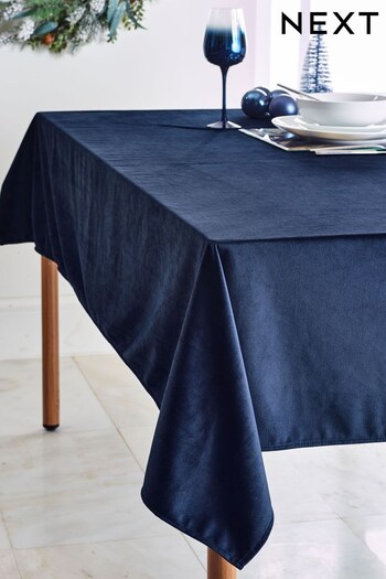 Navy Velvet Tablecloth (D51848) | £28 - £36