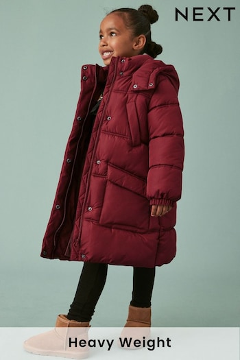 Red Shower Resistant Double Stitch Padded Coat (3-16yrs) (D51863) | £38 - £48