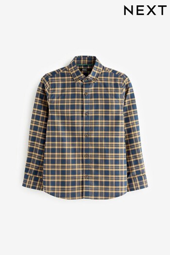 Navy Long Sleeve Oxford Shirt amp (3-16yrs) (D51897) | £13 - £18