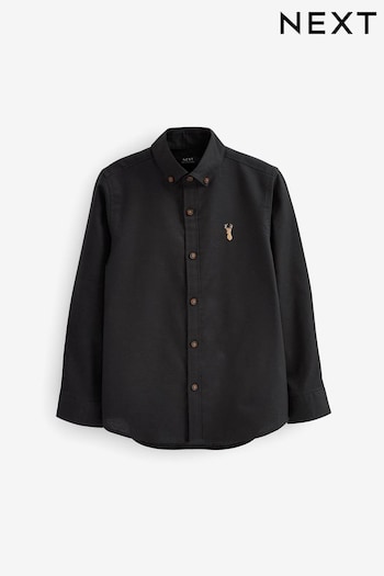 Black Long Sleeve Oxford Shirt (3-16yrs) (D51899) | £10 - £15