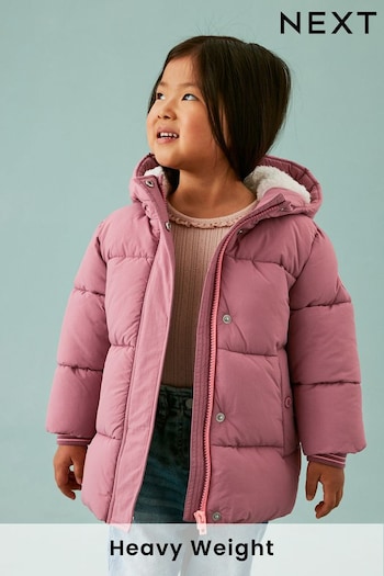 Pink Shower Resistant Padded Coat (3mths-7yrs) (D51935) | £26 - £30