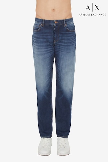 Armani CZY Exchange Mens Denim Vintage J16 Straight Fit Jeans (D52051) | £120