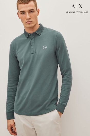 Armani Exchange Long Sleeve BOXER Polo Shirt (D52057) | £65