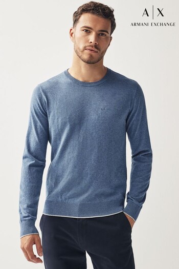 Armani Exchange Cotton Cashmere Crew Neck Jumper (D52058) | £100