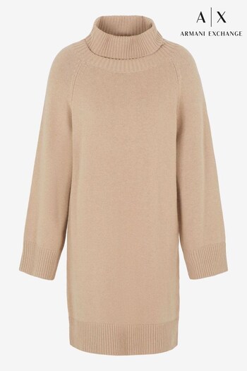 Armani Exchange Cream Knitted Jumper Dress (D52065) | £170