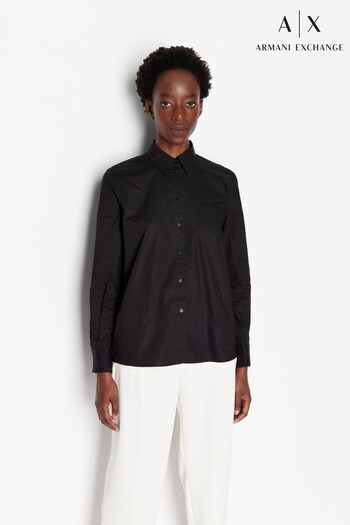 Armani Exchange Pleated Black Shirt (D52072) | £140