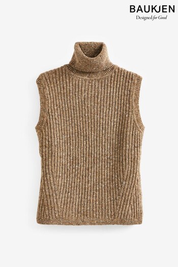 Baukjen Natural Joline Merino Wool Knitted Vest (D52312) | £129