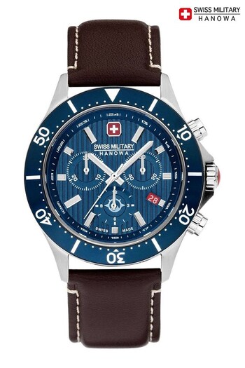 Swiss Military Gents Hanowa Flagship X Chrono Brown Watch (D52560) | £319