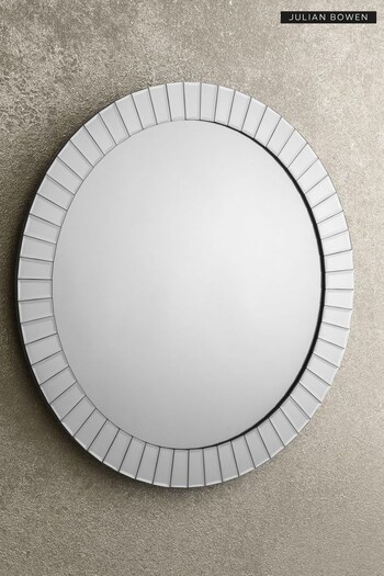 Julian Bowen Silver Sonata Large Round Wall Mirror (D52700) | £135