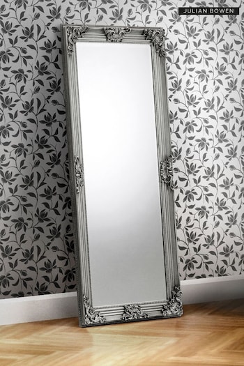 Julian Bowen Pewter Grey Rococo Lean-To Dress Mirror (D52708) | £195