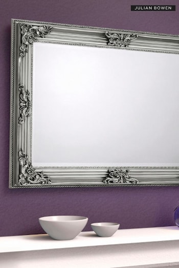 Julian Bowen Pewter Grey Rococo Wall Mirror (D52709) | £160