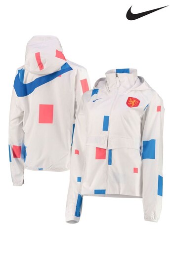 Nike refined White Netherlands Womens Soccer Jacket (D52714) | £85