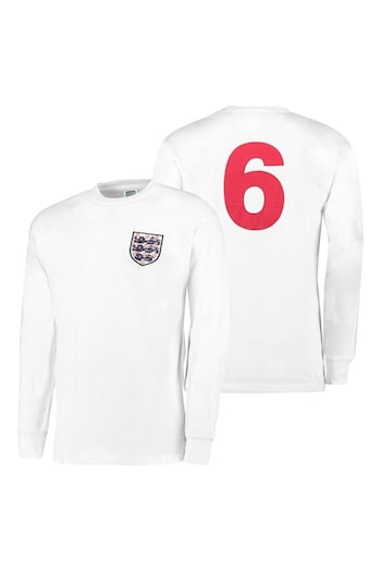 Score Draw England 1966 World Cup Final Home No. 6 White Shirt (D52734) | £45