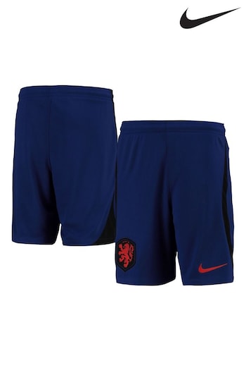 Nike Blue Netherlands Away Stadium 2022 Shorts Kids (D52895) | £33