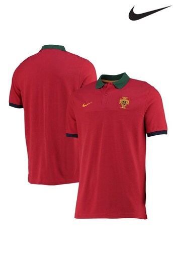 Nike Red Portugal Pique Polo Shirt (D52909) | £38