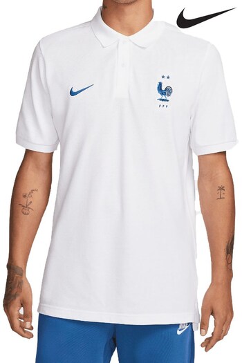 Nike running White France Pique Polo Shirt (D52911) | £38