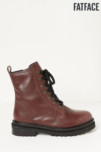 FatFace Red Aureilia Ankle Hiker Boots (D52938) | £89