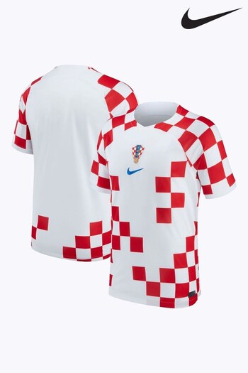 Nike White Croatia Home Stadium 2022 Shirt (D53075) | £60