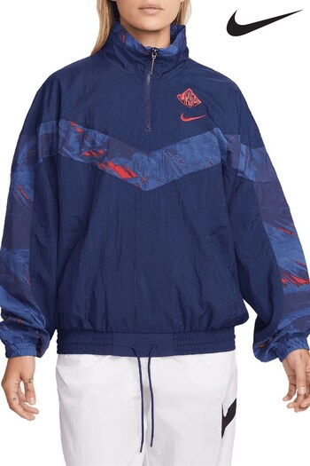 Nike Blue England Jacket With Floral Panels (D53082) | £100