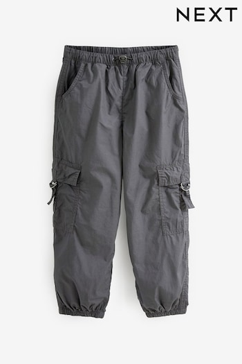 Charcoal Jersey Lined Parachute Cargo Trousers (3-16yrs) (D53120) | £19 - £24