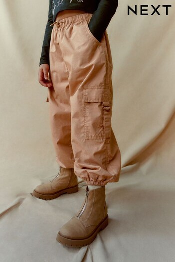 Rust Brown Jersey Lined Parachute Cargo Boots Trousers (3-16yrs) (D53121) | £19 - £24