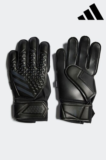 adidas Black Sport Performance Junior Predator Match Fingersave Goalkeeper Gloves (D53134) | £28