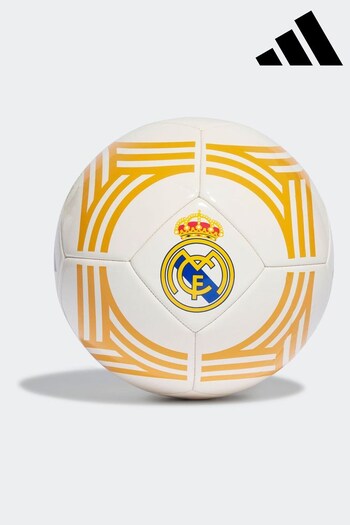 adidas White Real Madrid Home Club Football (D53141) | £20