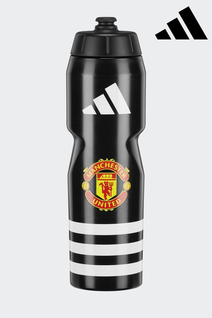 adidas Black Manchester United Water Bottle (D53155) | £10