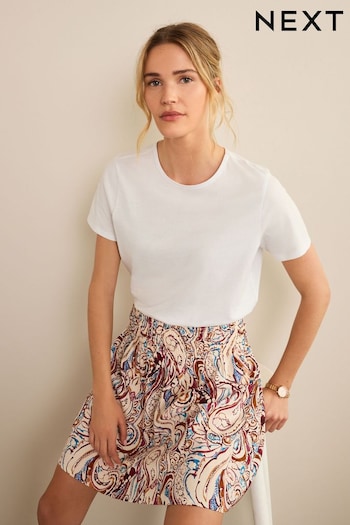Pink Linen Mix Mini Skirt (D53413) | £25
