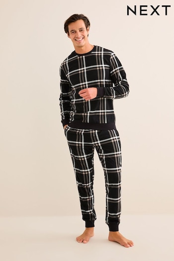 Black Check Cuffed Motionflex Cosy Pyjamas (D53524) | £30