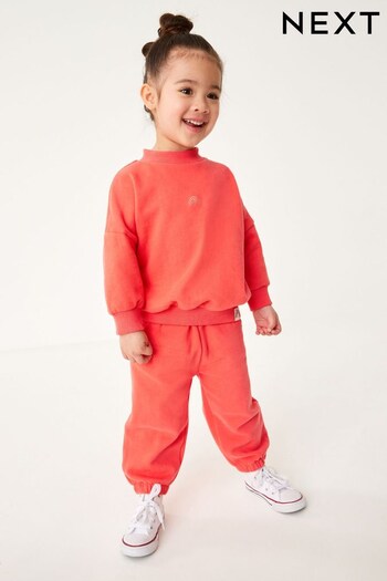 Coral Sweat Top and Jogger Set (3mths-7yrs) (D53763) | £14 - £18
