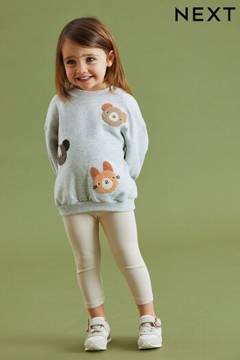 Grey Boucle Character Sweat and Leggings slingback Set (3mths-7yrs) (D53797) | £16 - £20