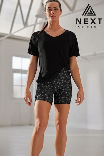 Charcoal Grey/Black Animal SneakersbeShops Active detail Cycling Midi Shorts (D53854) | £18