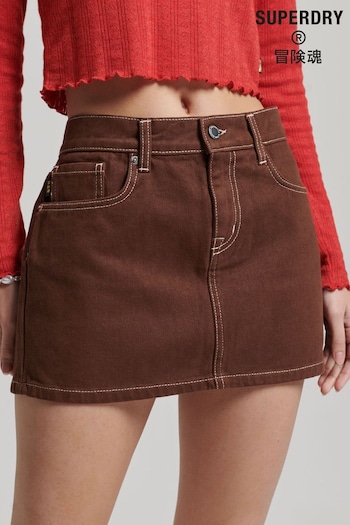 Superdry Brown Workwear Mini Skirt (D53888) | £40