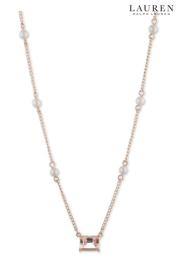 Gold Lauren Ralph Lauren Stone and Pearl Necklace (D53920) | £65