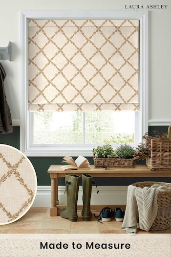 Laura Ashley Natural Pennorth Made to Measure Roman Blinds (D54089) | £99