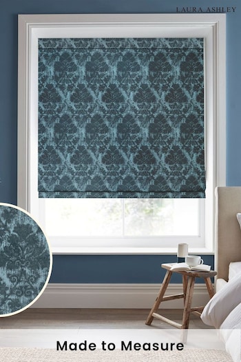 Laura Ashley Blue Forden Made to Measure Roman Blinds (D54099) | £89