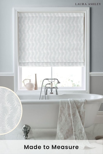 Laura Ashley White Dee Made to Measure Roman Blinds (D54102) | £99