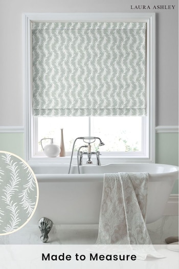 Laura Ashley Green Dee Made to Measure Roman Blinds (D54104) | £99