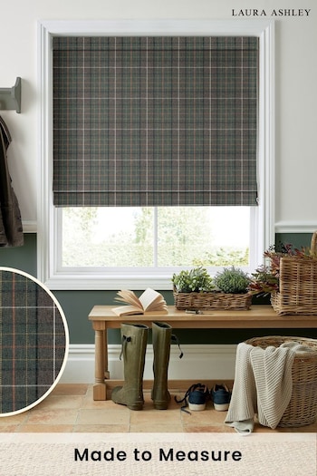 Laura Ashley Green Alfriston Made to Measure Roman Blinds (D54121) | £89