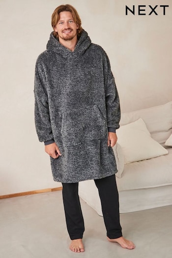 Charcoal Grey Oversized Blanket Hoodie (D54358) | £34