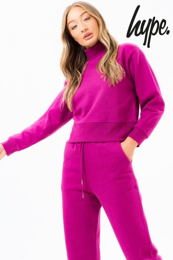 Hype. Women's Purple Berry Roll Neck Sweatshirt (D54383) | £35