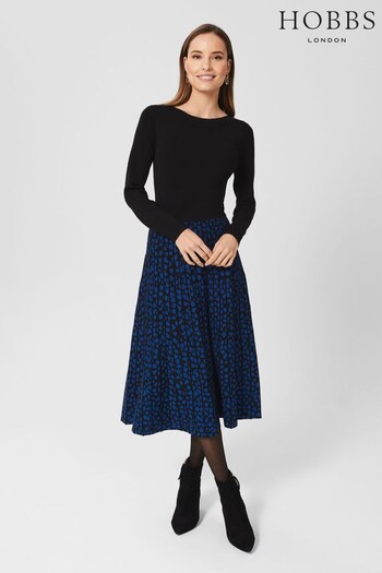 Hobbs Elena Black Knit Dress (D54395) | £149