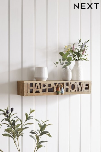 Natural Bertie And Rosie Wall Shelf (D54400) | £46