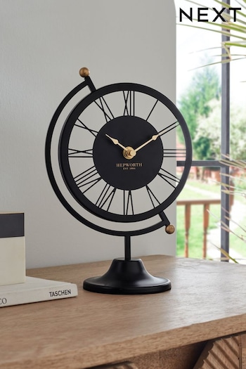 Black Globe Mantel Clock (D54419) | £30