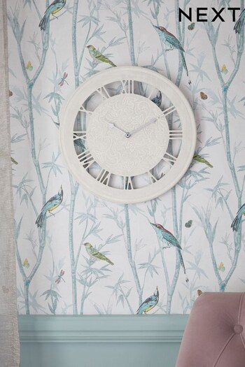 Cream Aubrey 36cm Wall Clock (D54424) | £30