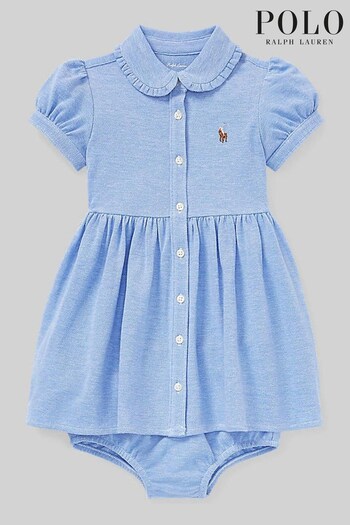 Polo Ralph Lauren Baby Short Sleeve Logo Shirt Dress (D54505) | £79